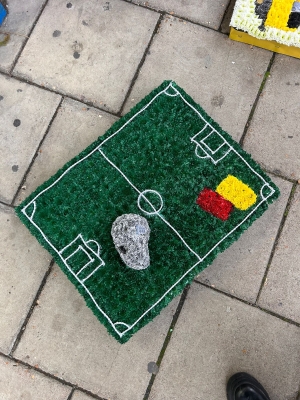 Soccer, football, pitch, whistle, red, yellow, card, referee, Funeral, sympathy, wreath, tribute, flowers, florist, gravesend, Northfleet, Kent, London, Essex 
