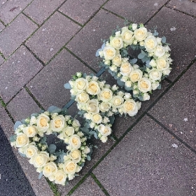 Rose, letters, funeral, tribute, wreath, flowers, Gravesend, florist, delivery 