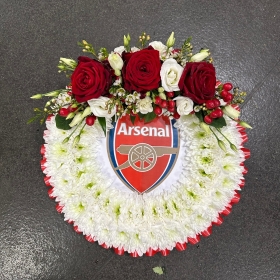 Football, badge, logo, team, image, photo, Funeral, sympathy, wreath, tribute, flowers, florist, gravesend, Northfleet, Kent, London, Essex 