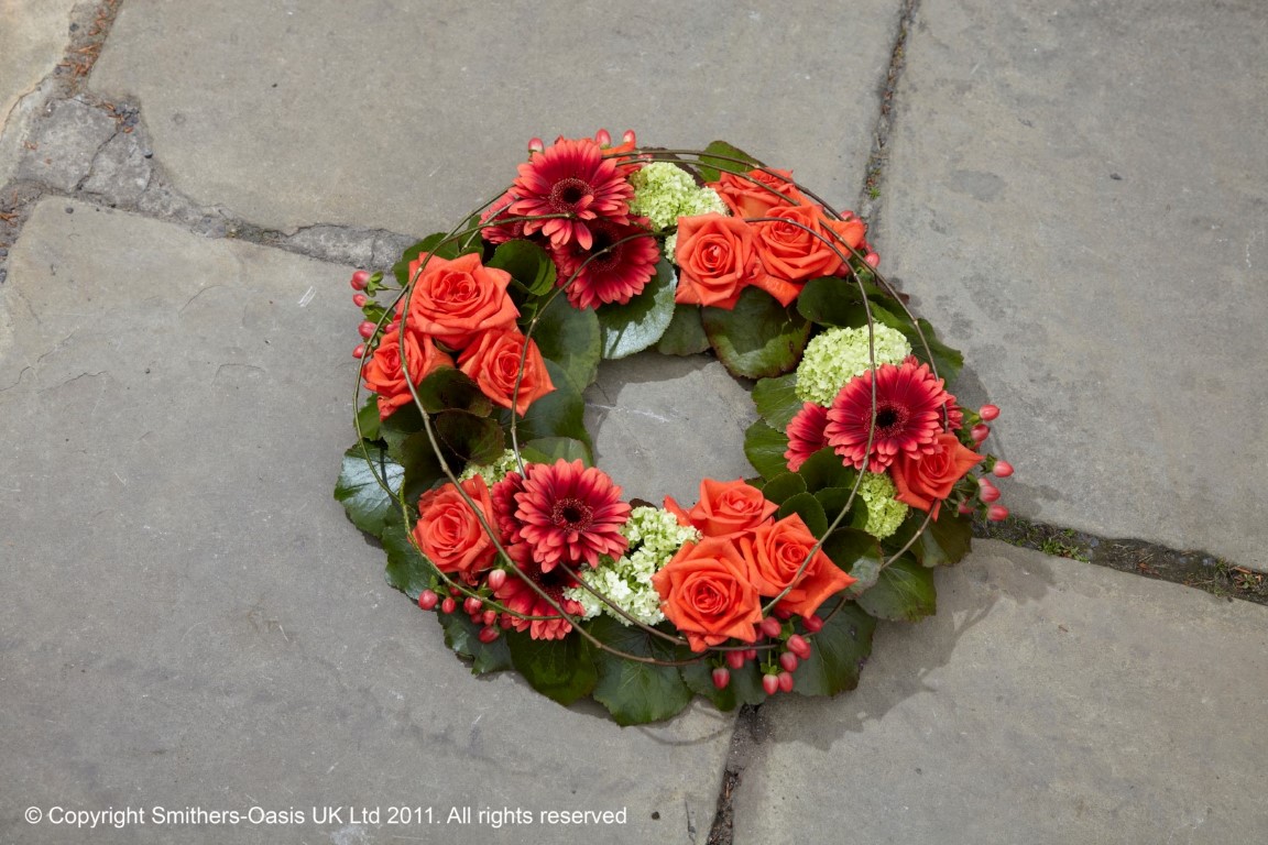 Orange & Red Grouped Wreath