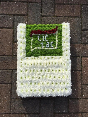 Tictac, tic tac, funeral tribute, funeral flowers, gravesend, florist, delivery