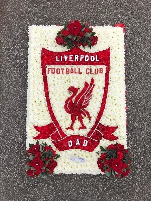 Liverpool, football, logo, club, funeral, flowers, tribute, florist, Gravesend, Kent 