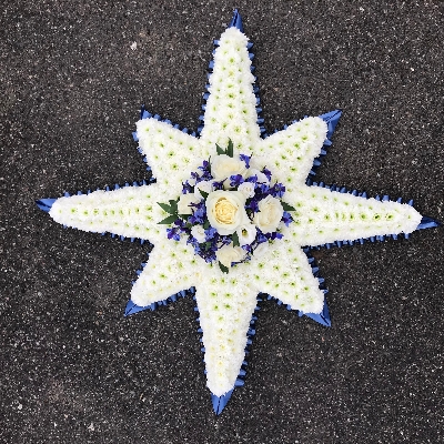 Northern, north, 8 point, star, funeral, flowers, tribute, Gravesend, Florist, delivery
