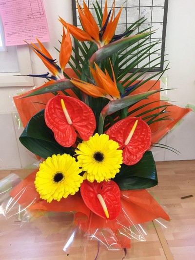 Gift, tropical, flower, arrangement, birthday, statement, impact, Gravesend, delivery, 