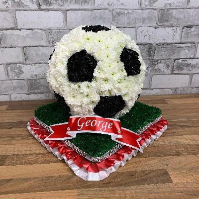 Football, Tottenham, ball, funeral, flowers, floral, wreath, tribute, Gravesend, Northfleet, kent