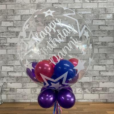 Stars bubble balloon