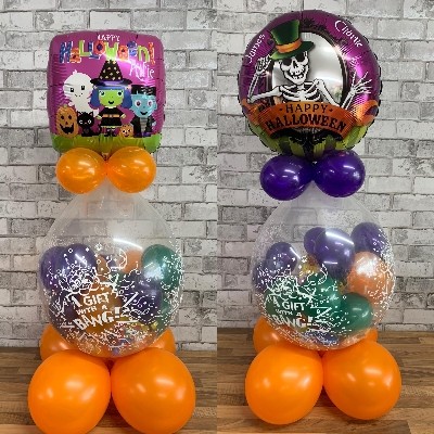 Halloween, trick or treat, sweets, chocolate, stuffed, gift, in a, balloon, personalised, gravesend, northfleet, kent, florist