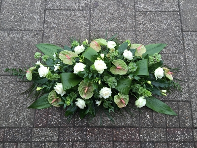 Anthurium, Rose, coffin, spray, Funeral, tribute, wreath, flowers, florist, gravesend, northfleet, kent, London, sympathy