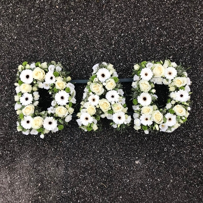 Dad, letters, word, Funeral, sympathy, wreath, tribute, flowers, florist, gravesend, Northfleet, Kent, london