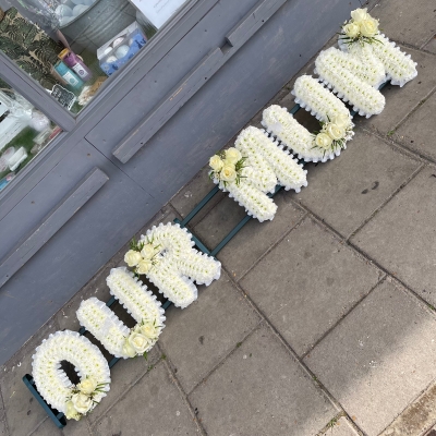 Our mum, letters, words, Funeral, sympathy, wreath, tribute, flowers, florist, gravesend, Northfleet, Kent, london