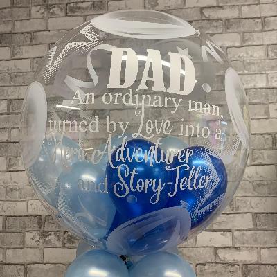 Fathers, day, balloons, gift, dad, delivery, present, gravesend, northfleet, kent, London, bubble, bubblegum, dad, blue