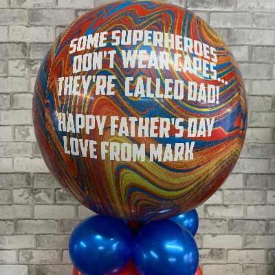 Fathers, day, balloons, gift, dad, delivery, present, gravesend, northfleet, kent, London, bubble, orb, personalised, dad