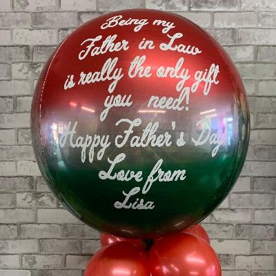 Fathers, day, balloons, gift, dad, delivery, present, gravesend, northfleet, kent, London, ombré, orb, bubble, bubblegum, dad