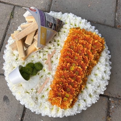 Fish, chips, dinner, food, seaside, Funeral, sympathy, wreath, tribute, flowers, florist, gravesend, Northfleet, Kent, london