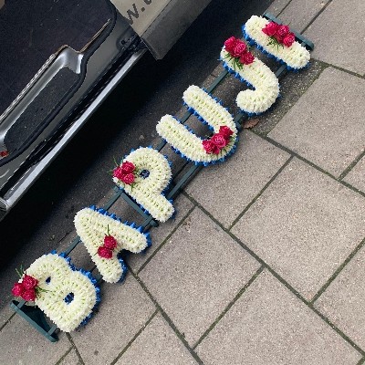 BAPUJI, Indian, letters, Sikh, Hindi, Funeral, sympathy, wreath, tribute, flowers, florist, gravesend, Northfleet, Kent, london