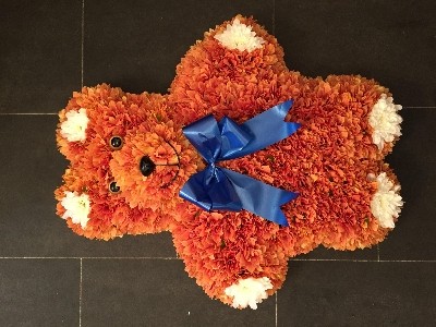 Teddy, bear, Funeral, sympathy, wreath, tribute, flowers, florist, gravesend, Northfleet, Kent, london