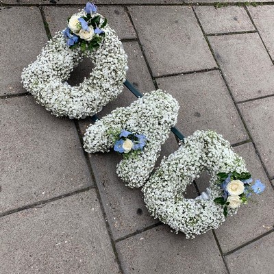 Gypsophila, gyp, gypso, gypsy, dad, letters, tribute, wreath, funeral, flowers, delivery, gravesend, northfleet, kent, london