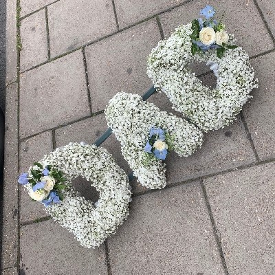 Gypsophila, gyp, gypso, gypsy, dad, letters, tribute, wreath, funeral, flowers, delivery, gravesend, northfleet, kent, london