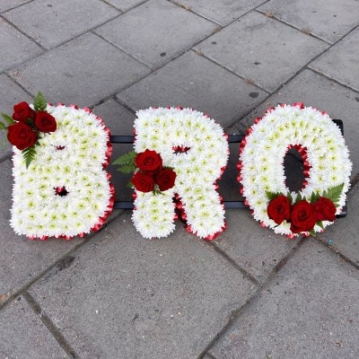 Big, little, bro, letters, word, Funeral, sympathy, wreath, tribute, flowers, florist, gravesend, Northfleet, Kent, London