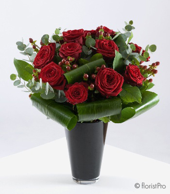 Rose handtie in a vase