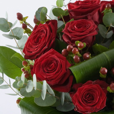 Rose handtie in a vase