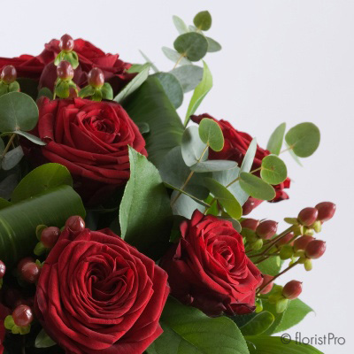 Rose handtie in a vase
