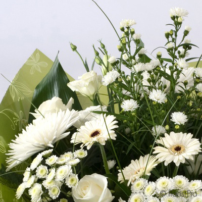 white, rose, gerbera, chrysanthemum, handtie, gift, bouquet, www.thegravesendflorist.co.uk