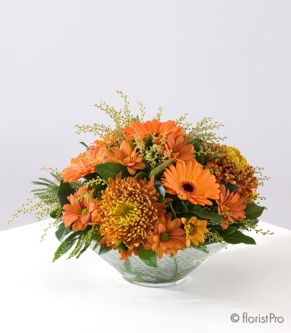 orange, autumn, rustic, posy, dome, arrangement, www.thegravesendflorist.co.uk
