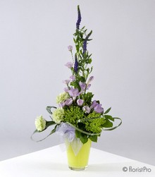 lilac green tall flower arrangement www.thegravesendflorist.co.uk