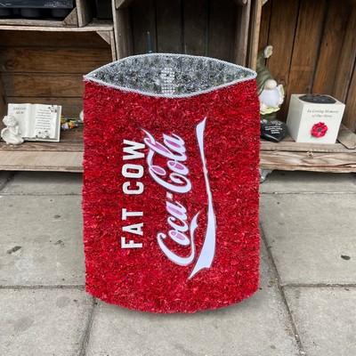 Drink, can, Coke, Fosters, Stella, Funeral, sympathy, wreath, tribute, flowers, florist, gravesend, Northfleet, Kent, London, Essex 