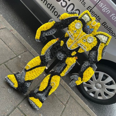 Bumblebee, bumble, bee, transformer, autobot, Funeral, sympathy, wreath, tribute, flowers, florist, gravesend, Northfleet, Kent, London