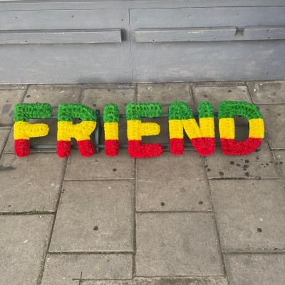 Ethiopian, flag, letter, word, Funeral, sympathy, wreath, tribute, flowers, florist, gravesend, Northfleet, Kent, London