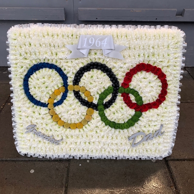 Olympic, games, athlete, rings, athletics, Funeral, sympathy, wreath, tribute, flowers, florist, gravesend, Northfleet, Kent, London
