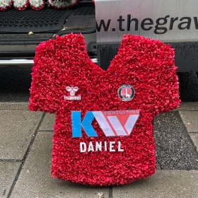 Arsenal, Football shirt, funeral flowers, funeral, florist, gravesend, delivered 