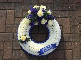 Blue & White Based Wreath