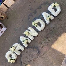 Grandad, grandpa, grandfather, funeral flowers, funeral tribute, florist, gravesend