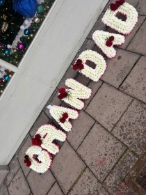 Grandad, grandpa, grandfather, funeral flowers, funeral tribute, florist, gravesend