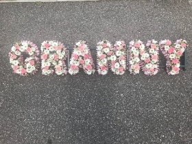 Granny, gran, grandma, funeral, tribute, flowers, letters, wreath, Gravesend, florist, delivery