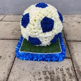 Football, Tottenham, ball, funeral, flowers, floral, wreath, tribute, Gravesend, Northfleet, kent