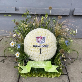 tribute, florist, gravesend, Northfleet, Kent, london, golf, ball, flowers, funeral, sympathy, tribute, wreath