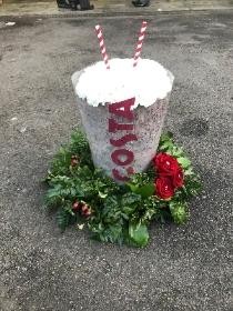 Costa, coffee, iced, latte, funeral, sympathy, wreath, flowers, florist, gravesend, Northfleet, Kent, london