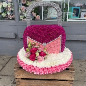 Chanel, handbag, Funeral, sympathy, wreath, tribute, flowers, florist, gravesend, Northfleet, Kent, london