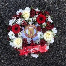 Football, logo, team, Crystal Palace, red, blue, Funeral, sympathy, wreath, tribute, flowers, florist, gravesend, Northfleet, Kent, london