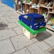 3D, VW, polo, car, funeral, flowers, tribute, wreath, gravesend, northfleet, kent