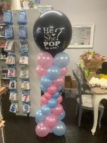 Gender, reveal, balloon, pink, blue, baby, florist, gravesend, northfleet, kent