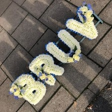 Bruv, little, big, letter, letters, name, word, funeral, flowers, wreath, tribute, gravesend, florist, northfleet, kent