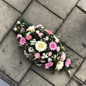 Pink, spray, Funeral, sympathy, wreath, tribute, flowers, florist, gravesend, Northfleet, Kent, london