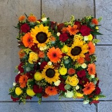 Autumn, autumnal, cushion, Funeral, sympathy, wreath, tribute, flowers, florist, gravesend, Northfleet, Kent, london