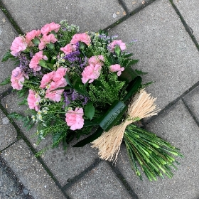 Carnation, tied, sheaf, Funeral, sympathy, wreath, tribute, flowers, florist, gravesend, Northfleet, Kent, london