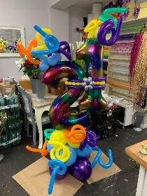 Balloon, number, birthday, party, sculpture, gravesend, northfleet, kent, London, florist, flowers, delivery